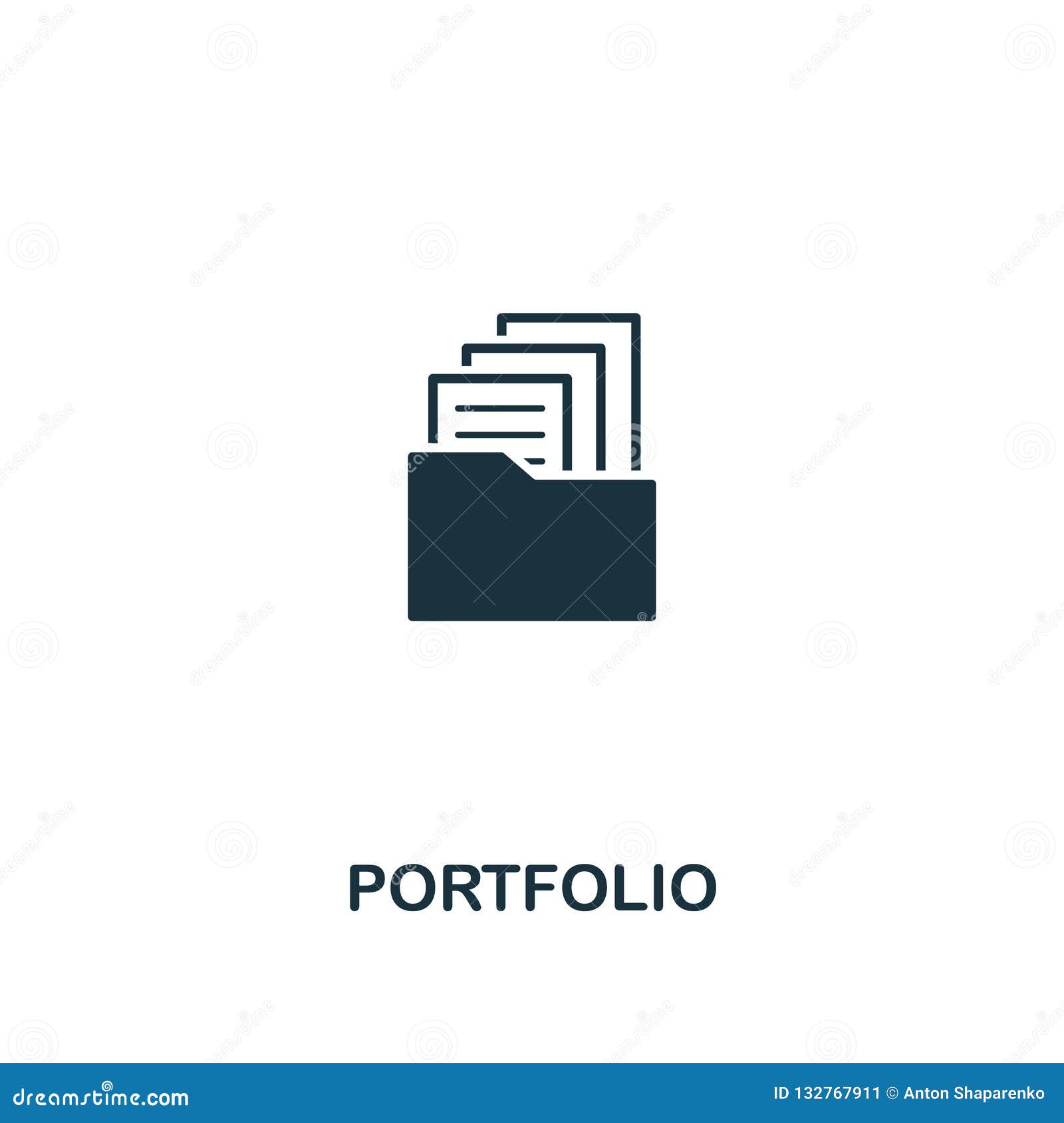 portfolio icon. premium style  from  ui and ux icon collection. pixel perfect portfolio icon for web , apps,