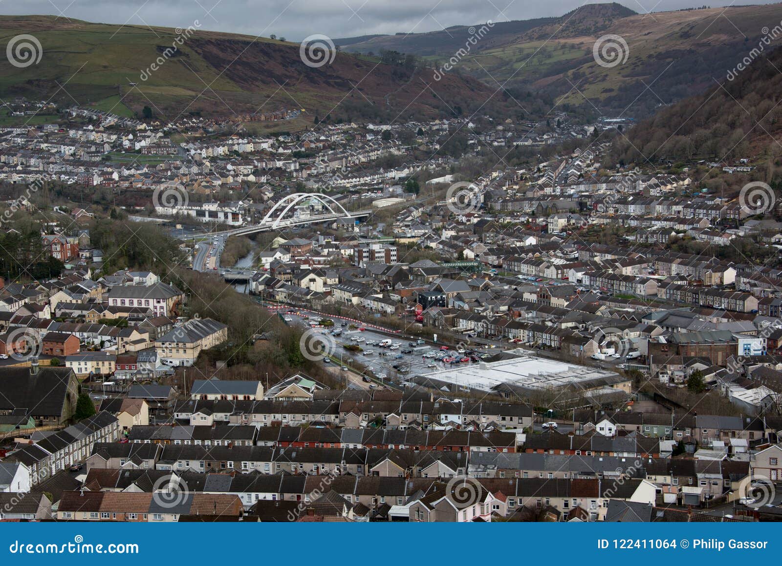 Porth, Rhondda Cynon Taff imagen de archivo editorial. Imagen de galés