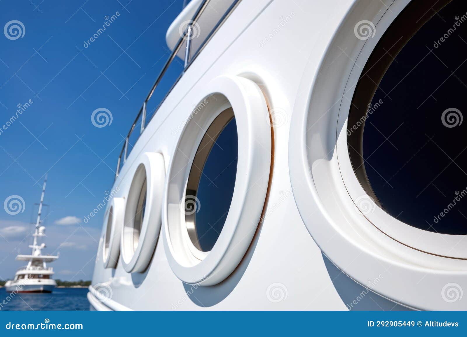 Portholes on the Side of a Yacht Stock Image Image of luxury
