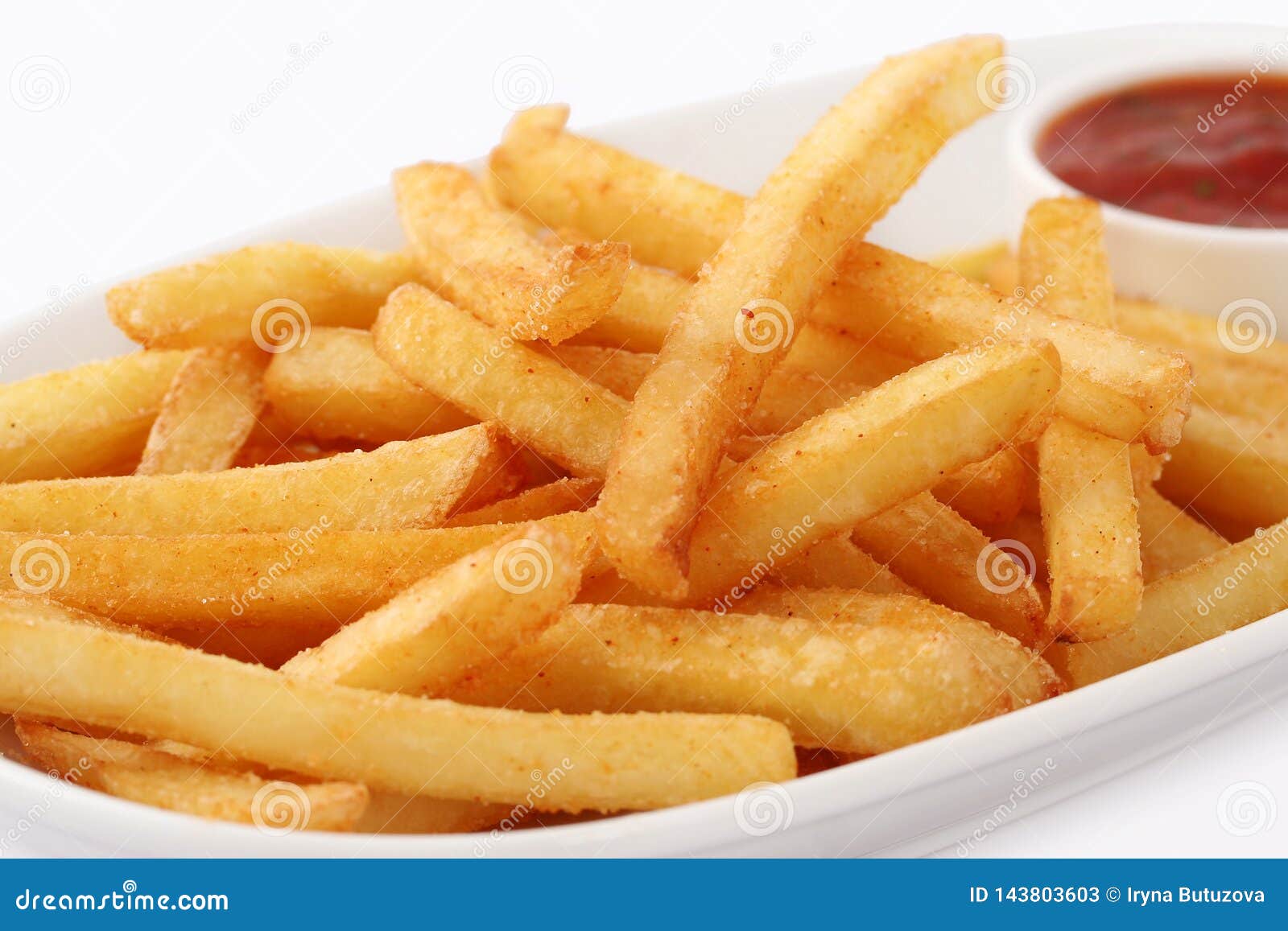Portion of Freshly Made Pommes Frites Stock Image - Image of fast, gold ...