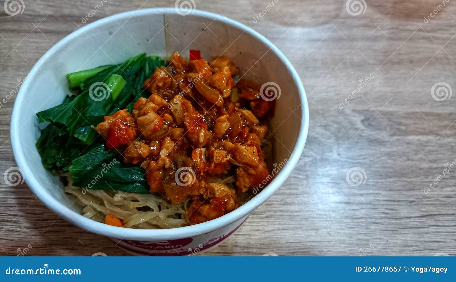 A Portion of Noodle Udon with Chicken Spicy Stock Image Image of udon
