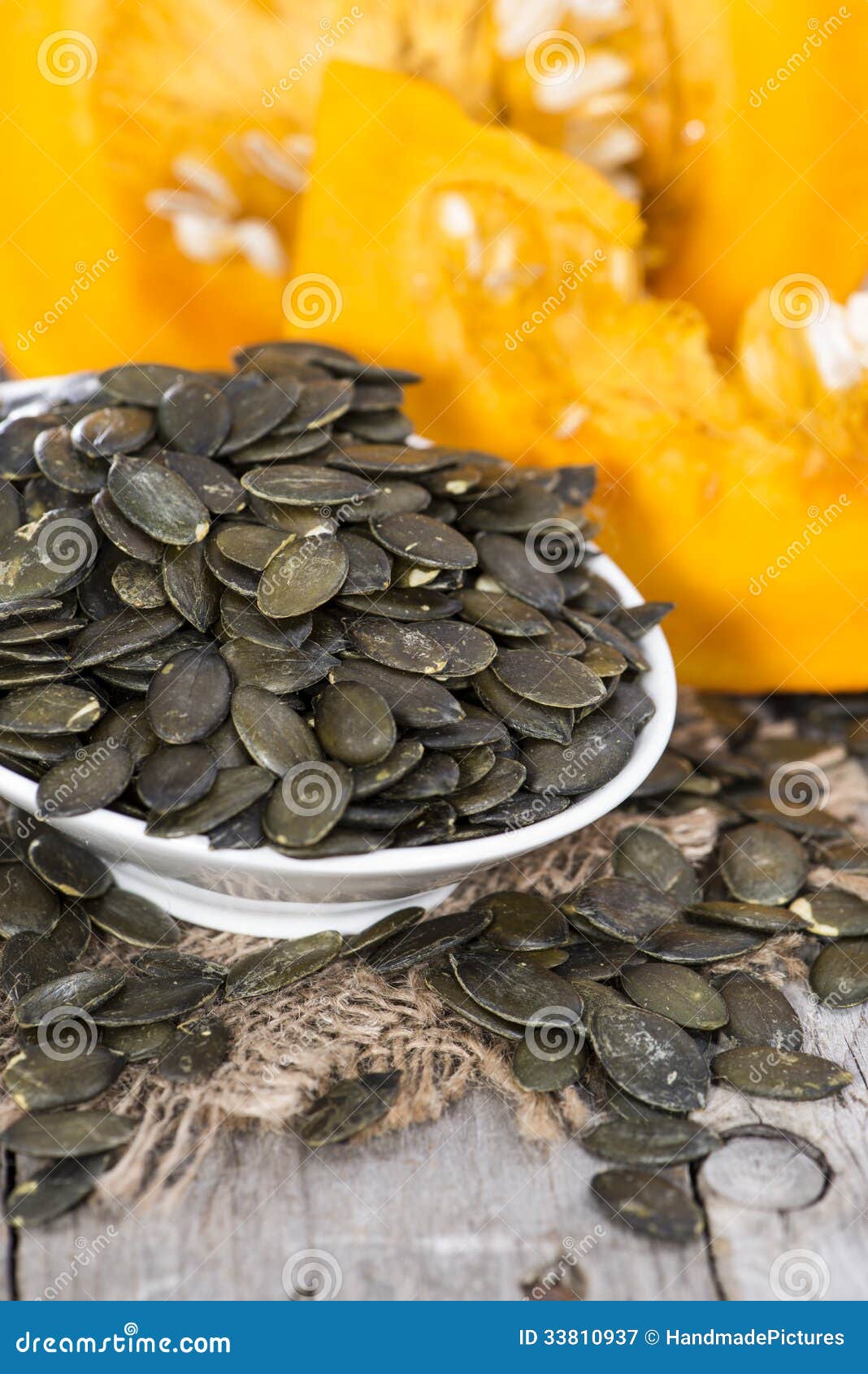Portion of Pumpkin Seeds stock image. Image of healthy 33810937