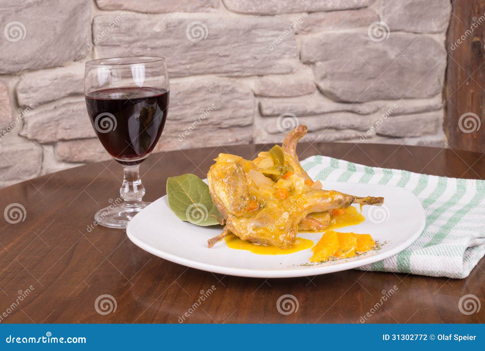 Portion of Quail in Restaurant Stock Photo Image of roast, gourmet