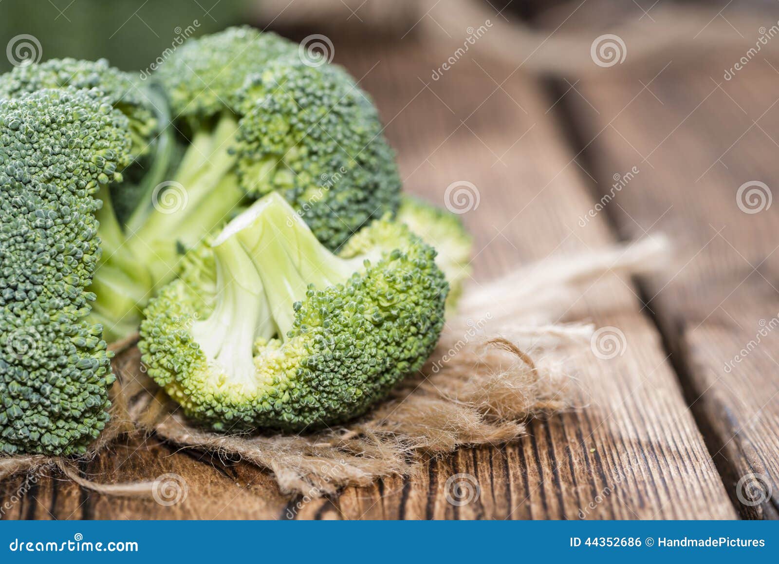 Portion of Raw Broccoli stock photo. Image of edible 44352686