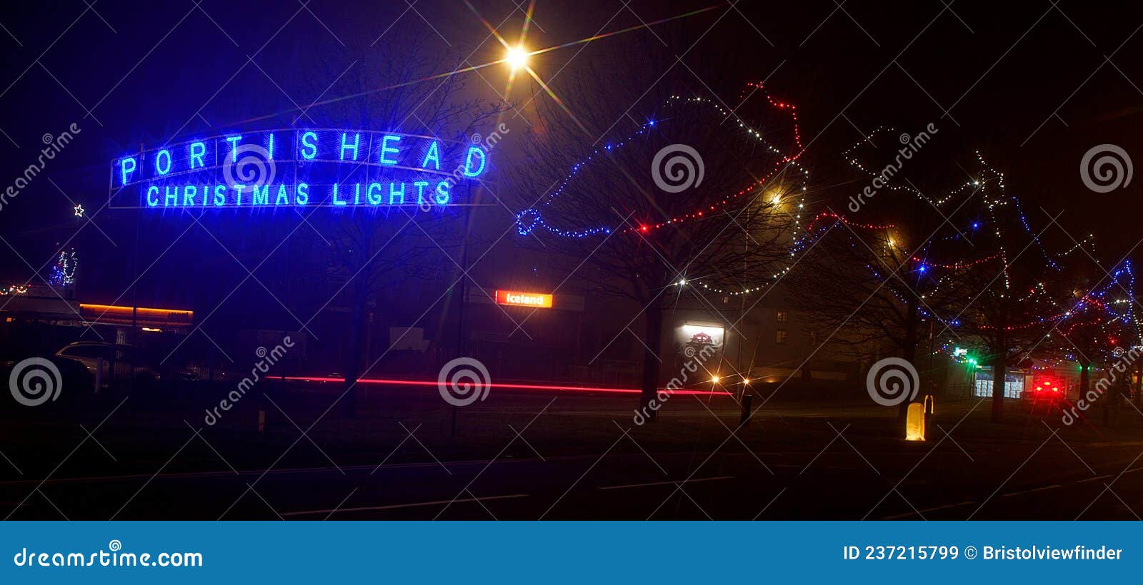 Portishead Xmas Lights 2021 Covid19 Editorial Stock Image Image of
