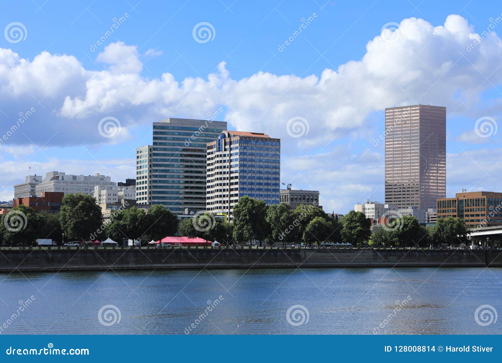 Portland, Oregon on a Sunny Day Stock Photo Image of autumn, mountain