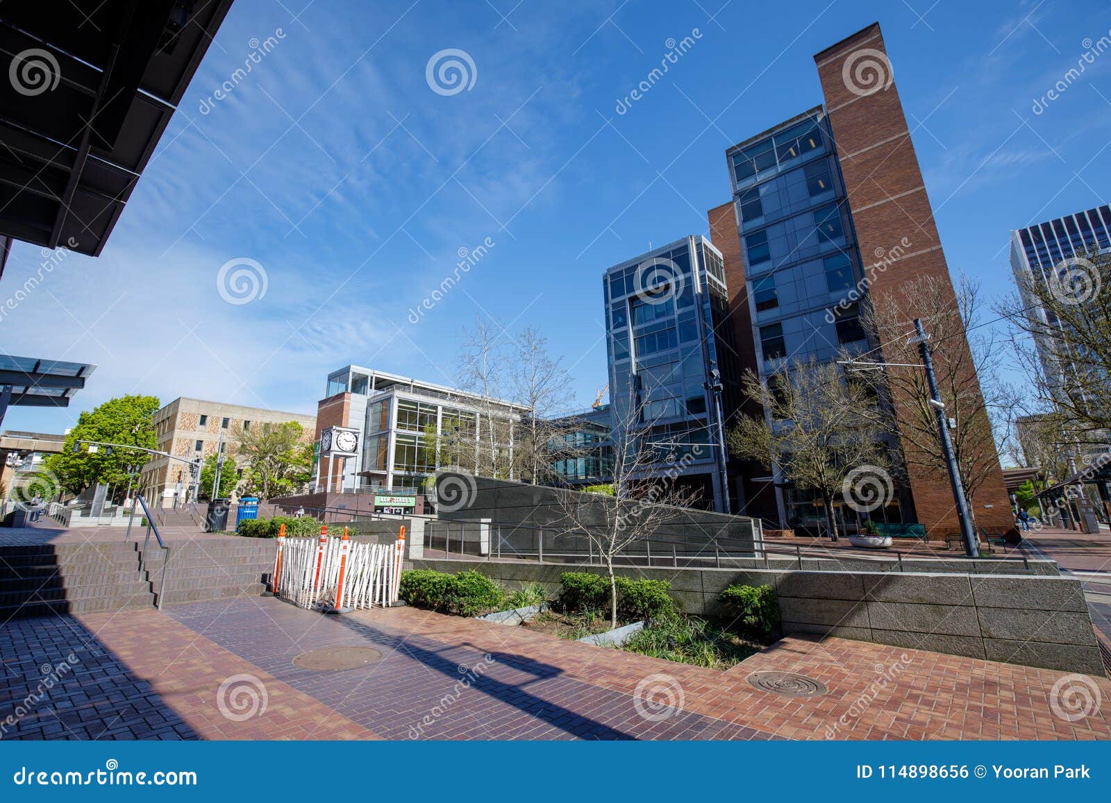 Campus View of Portland State University during Spring Season Editorial
