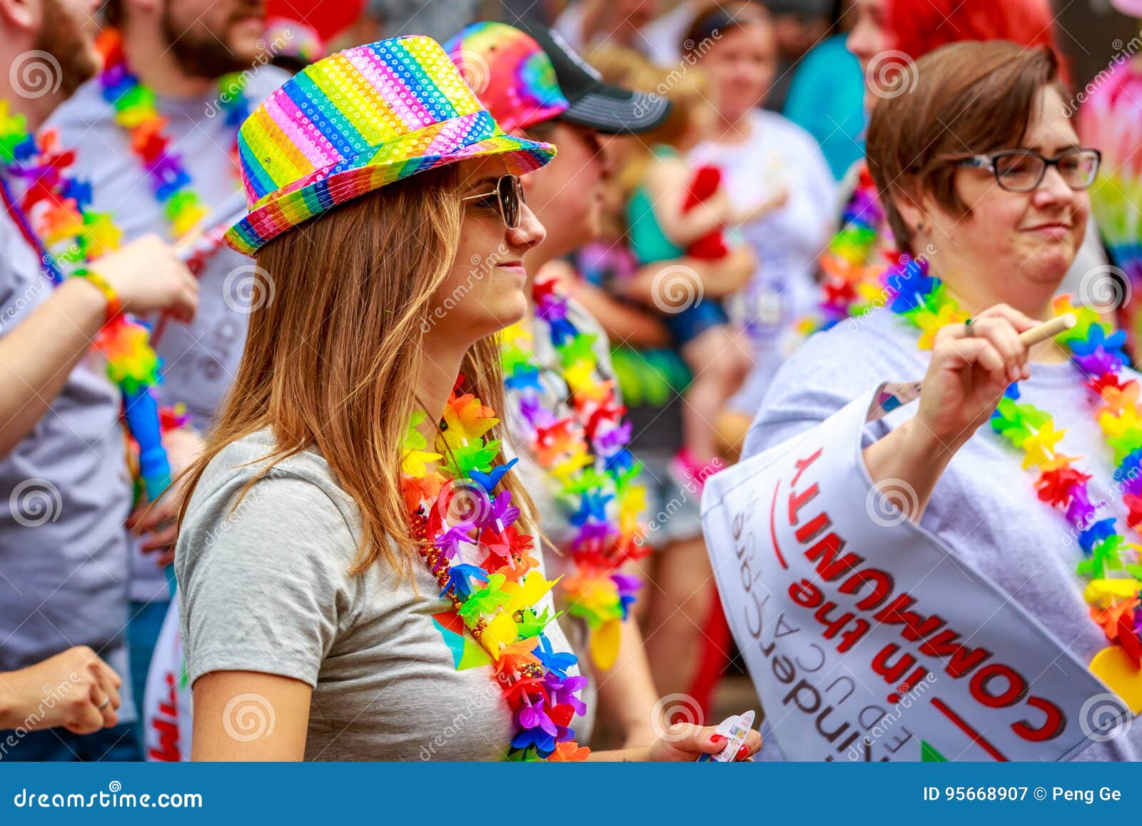 Portland Pride Parade 2017 editorial photography. Image of color - 95668907