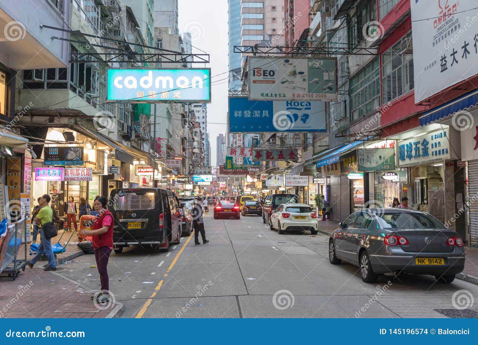Portland Street Hong Kong editorial stock image. Image of lights