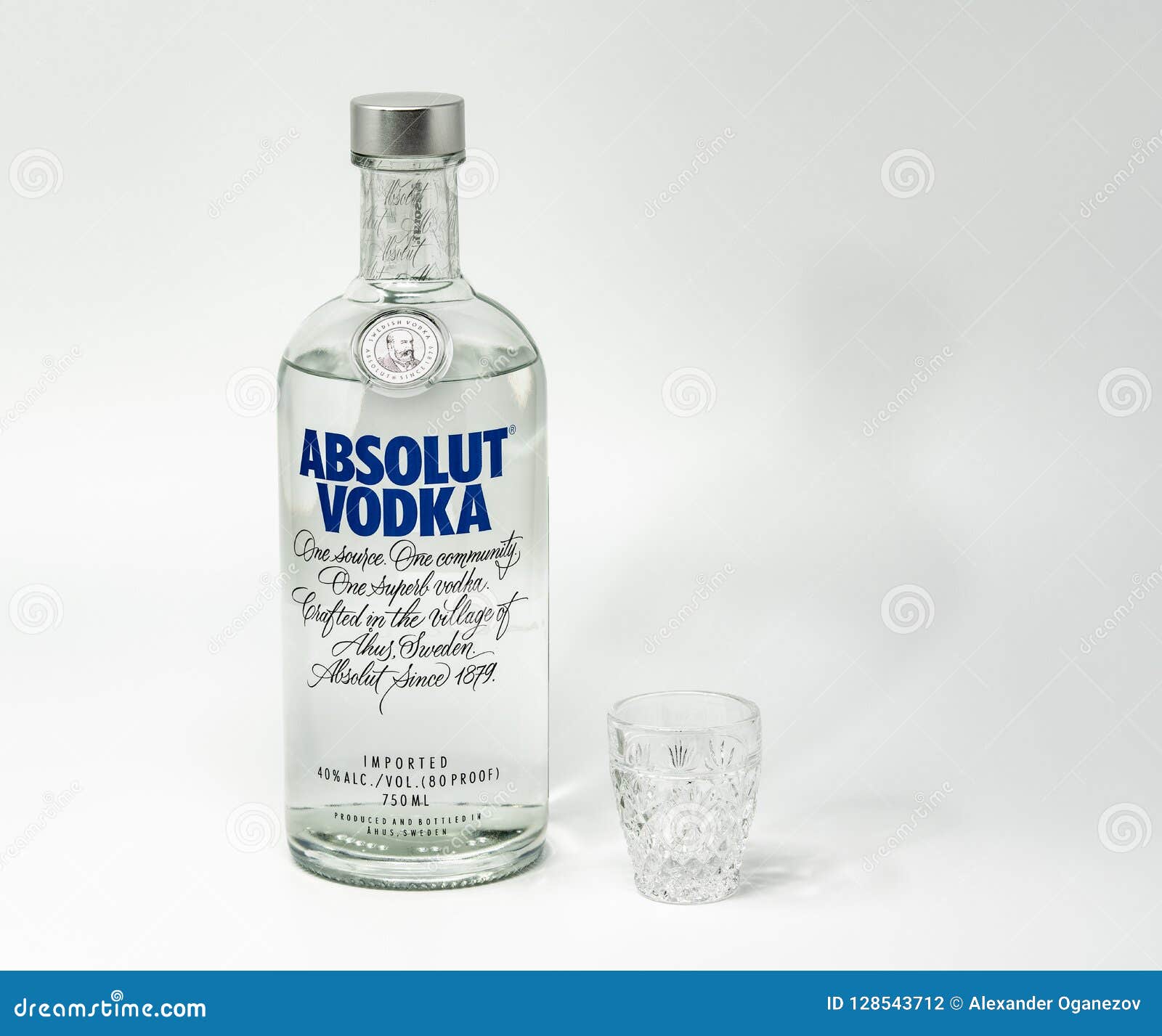 Absolut Vodka with a Tiny Shot Editorial Photography - Image of isolated,  booze: 128543712