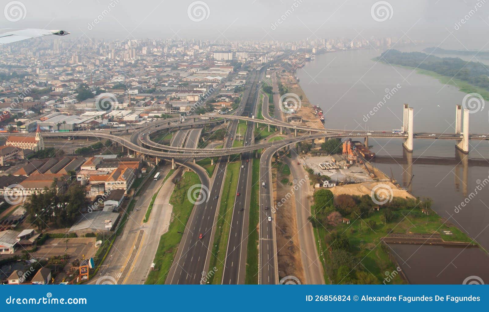 porto alegre bridge and guaiba river