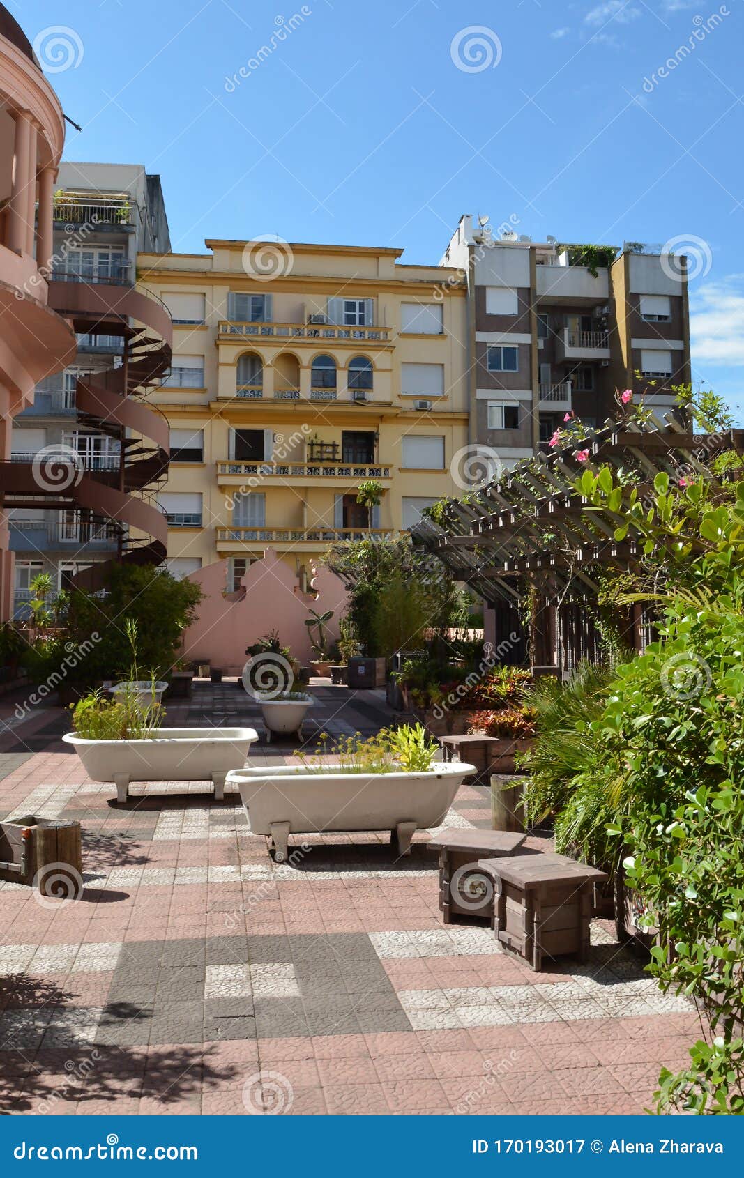 porto alegre,rio grande do sul,brazil:the terrace in the casa de cultura mario quintana ccmq - mario quintana house of culture