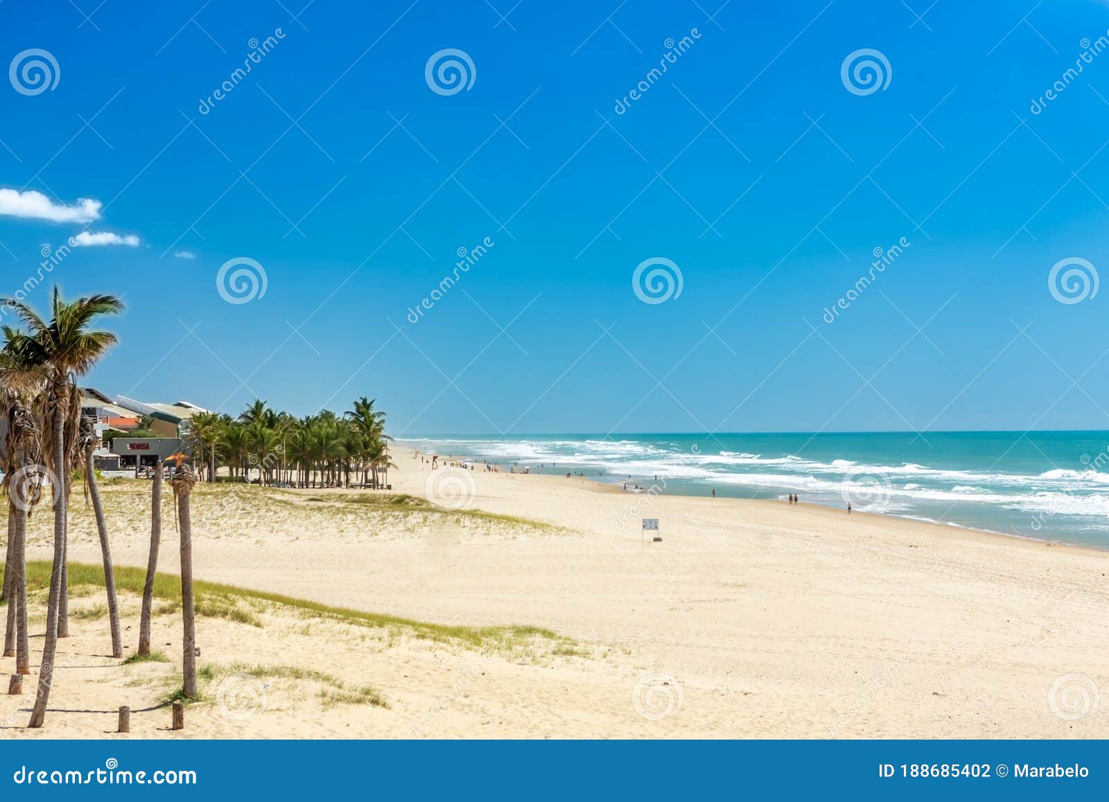 porto das dunas beach at the aquiraz district in fortaleza, brazil