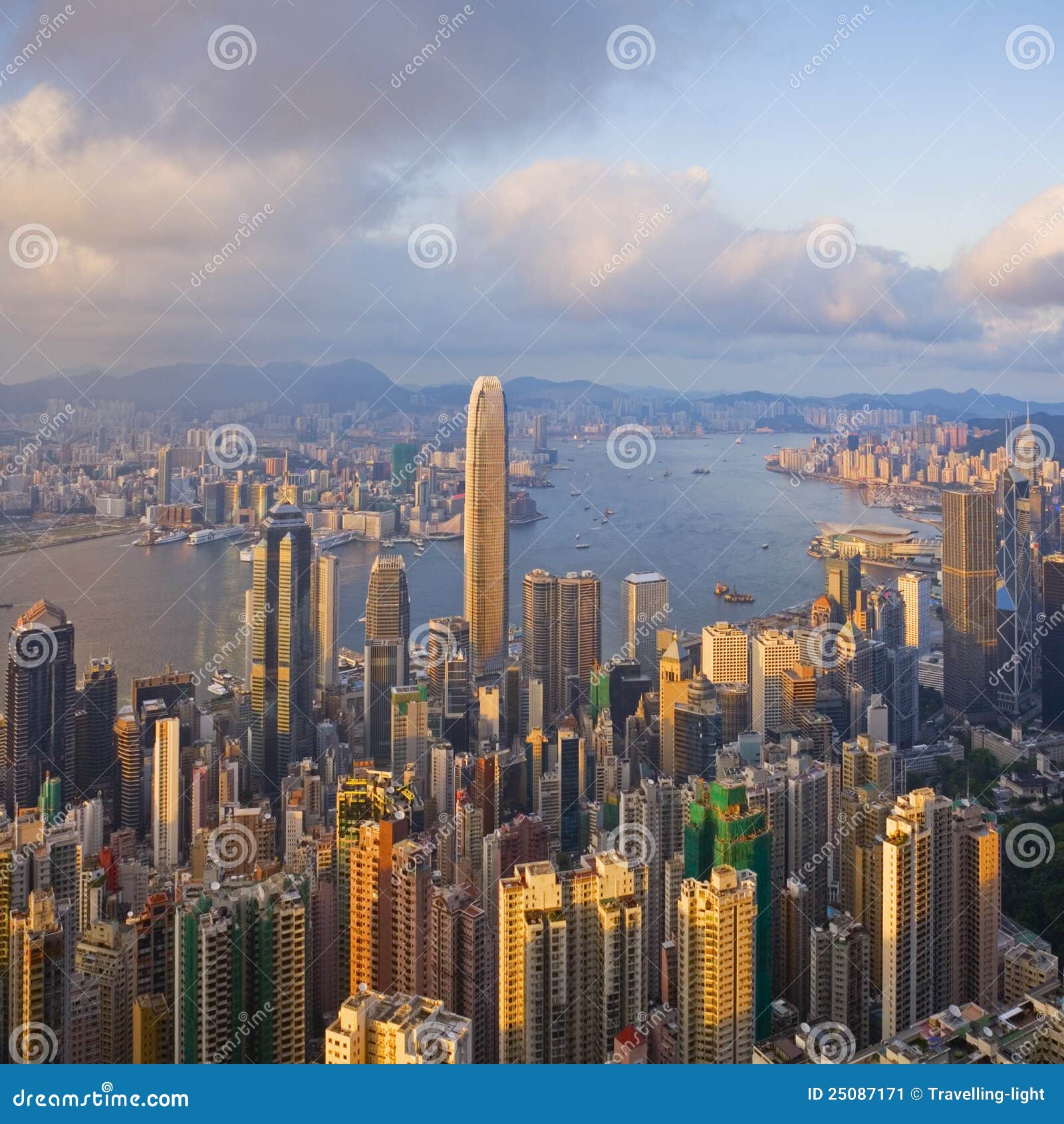 Porto di Hong Kong dal picco della Victoria
