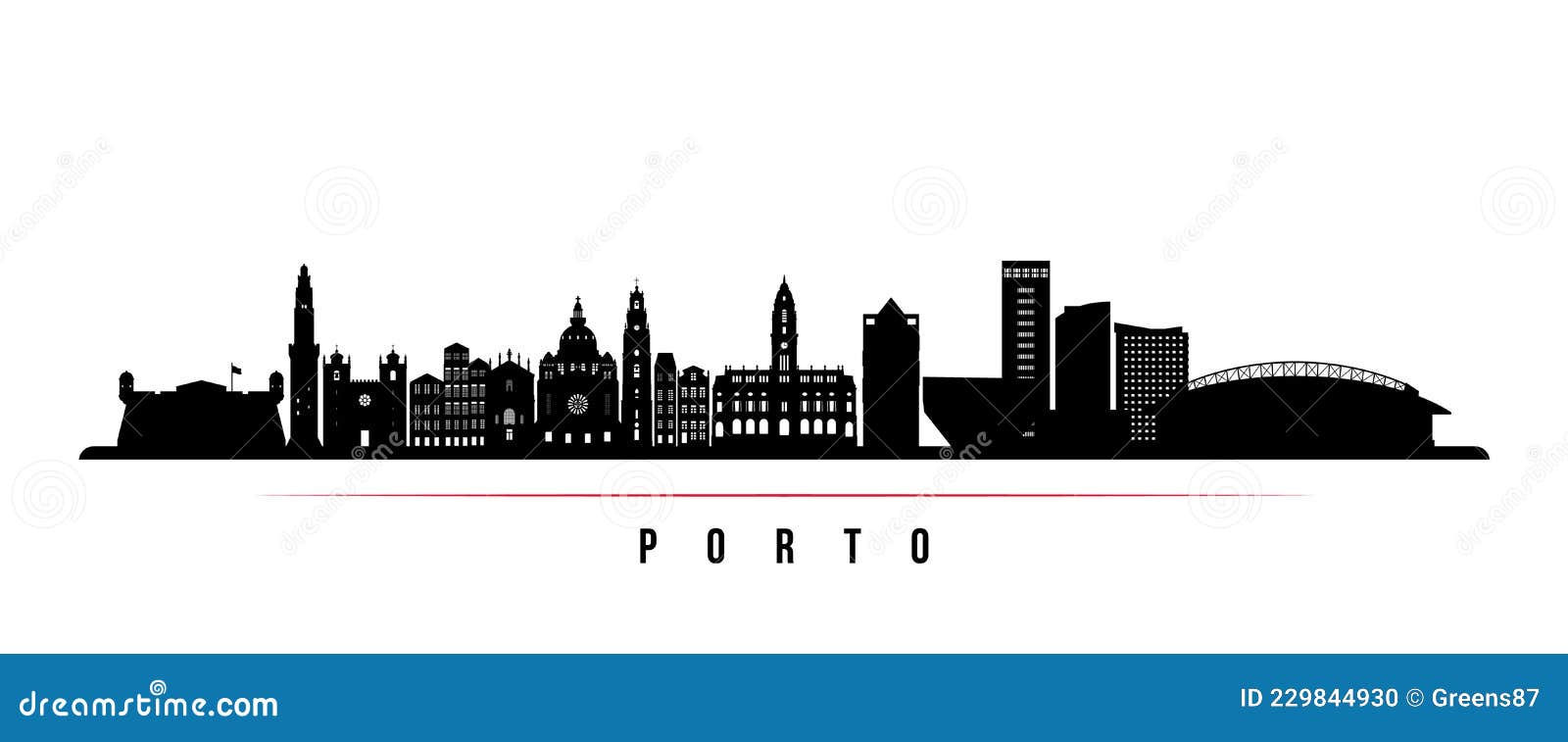 porto skyline horizontal banner.