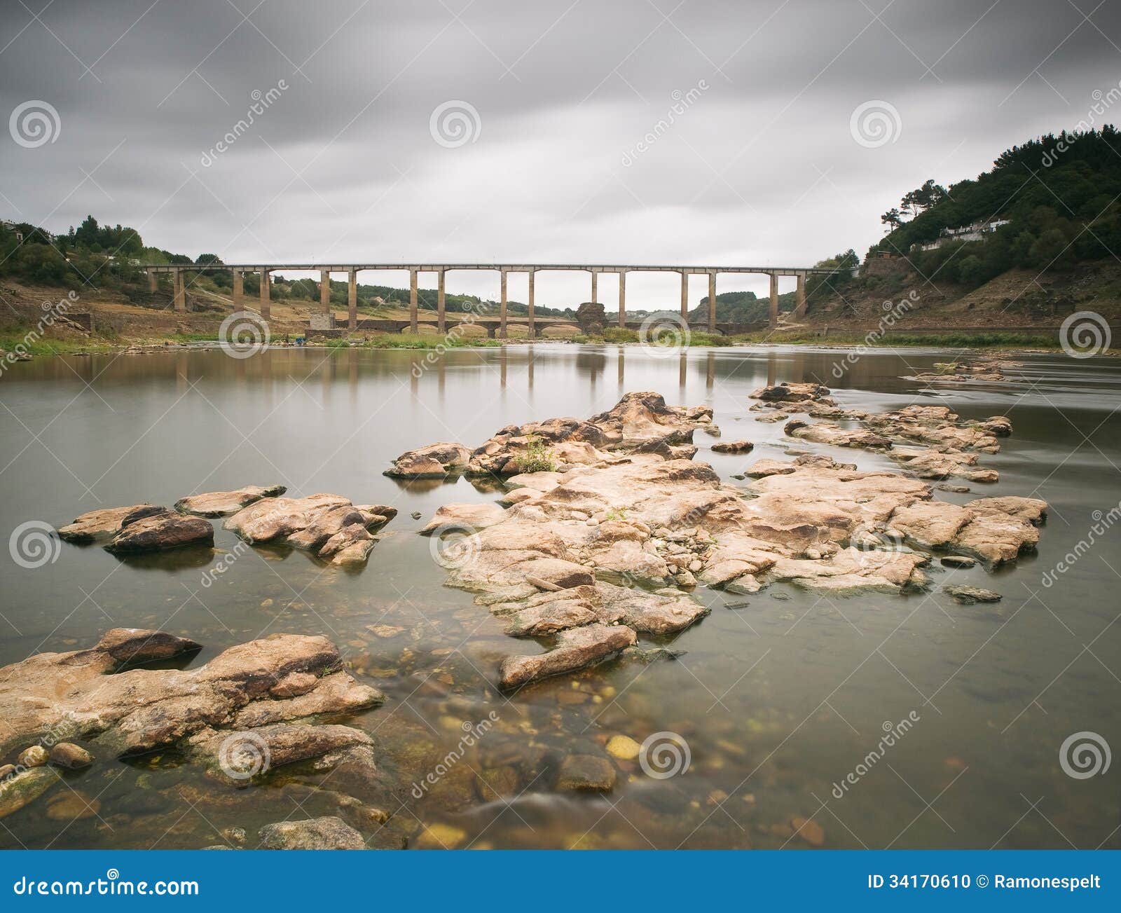 portomarin vacuum reservoir, lugo, spain.