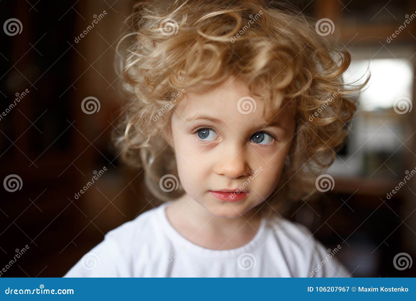 Portrait of Adorable Little Blonde Girl with Curly Hair. Stock Image - Image of beauty, lovely: 106207967 Portrait of Adorable Little Blonde Girl with Curly Hair. Stock Image - Image of beauty, lovely: 106207967