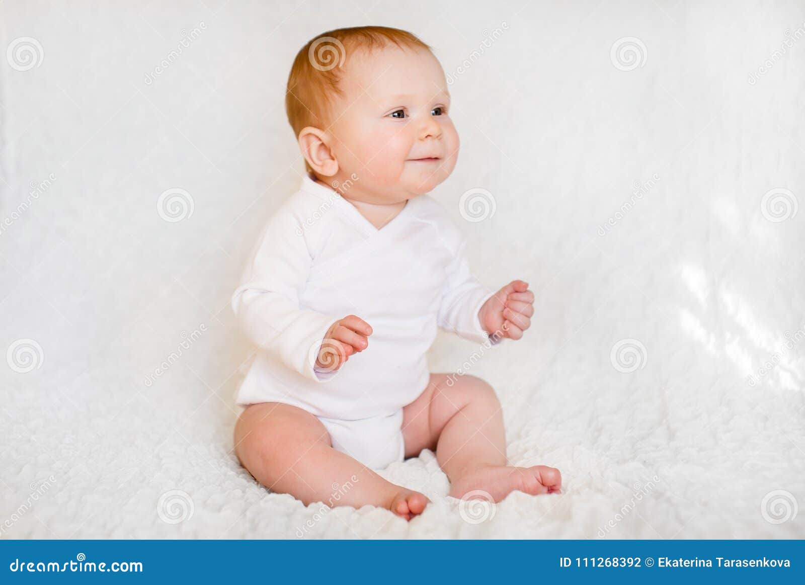 Portrait of Adorableness. Little Baby Girl Stock Photo - Image of ...