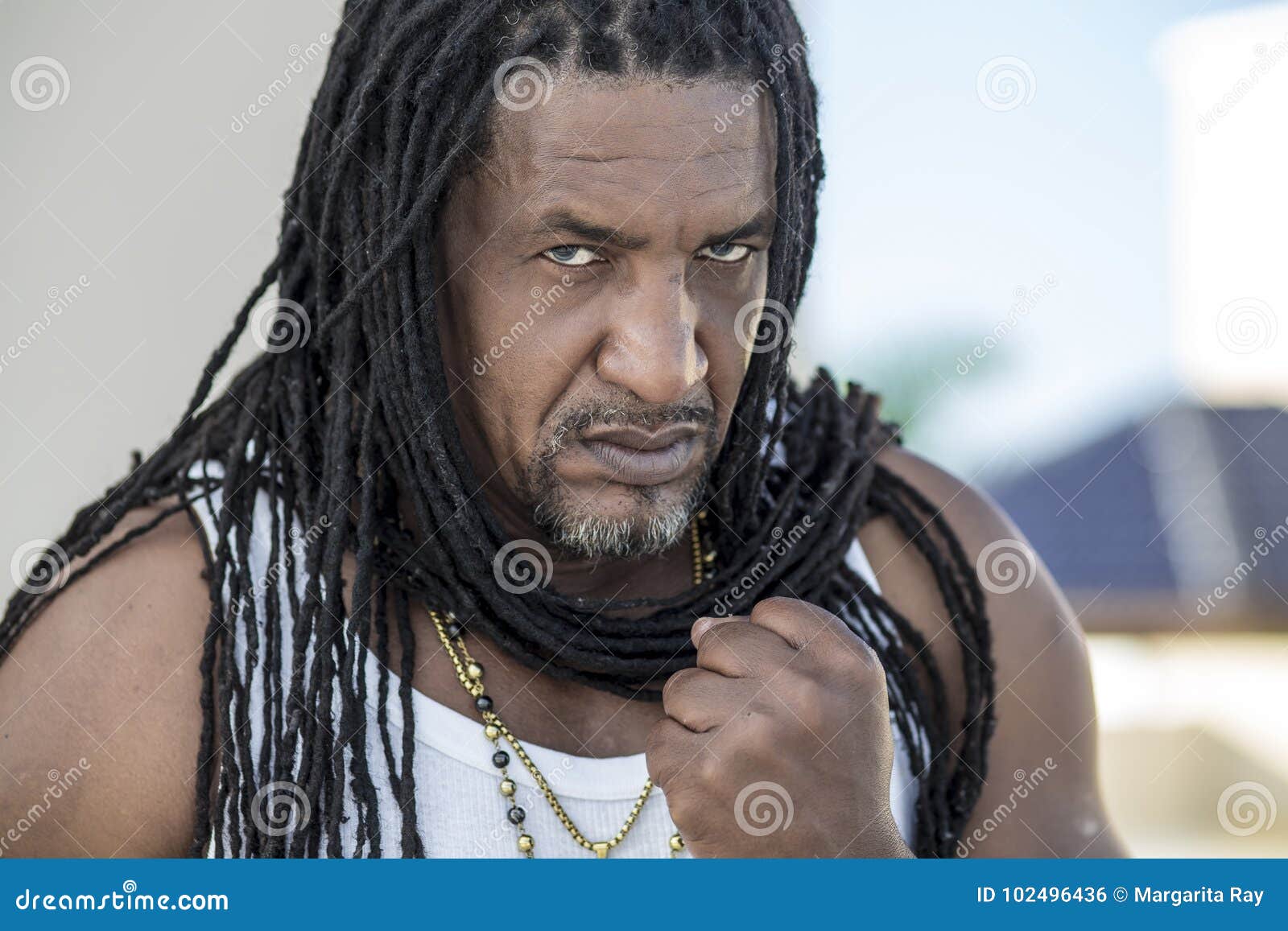 Adult Porn Black Male Dreadlocks - Portrait of Adult Strong Black Men with Long Dreadlocks and Blue Eyes.  Stock Photo - Image of jock, blue: 102496436