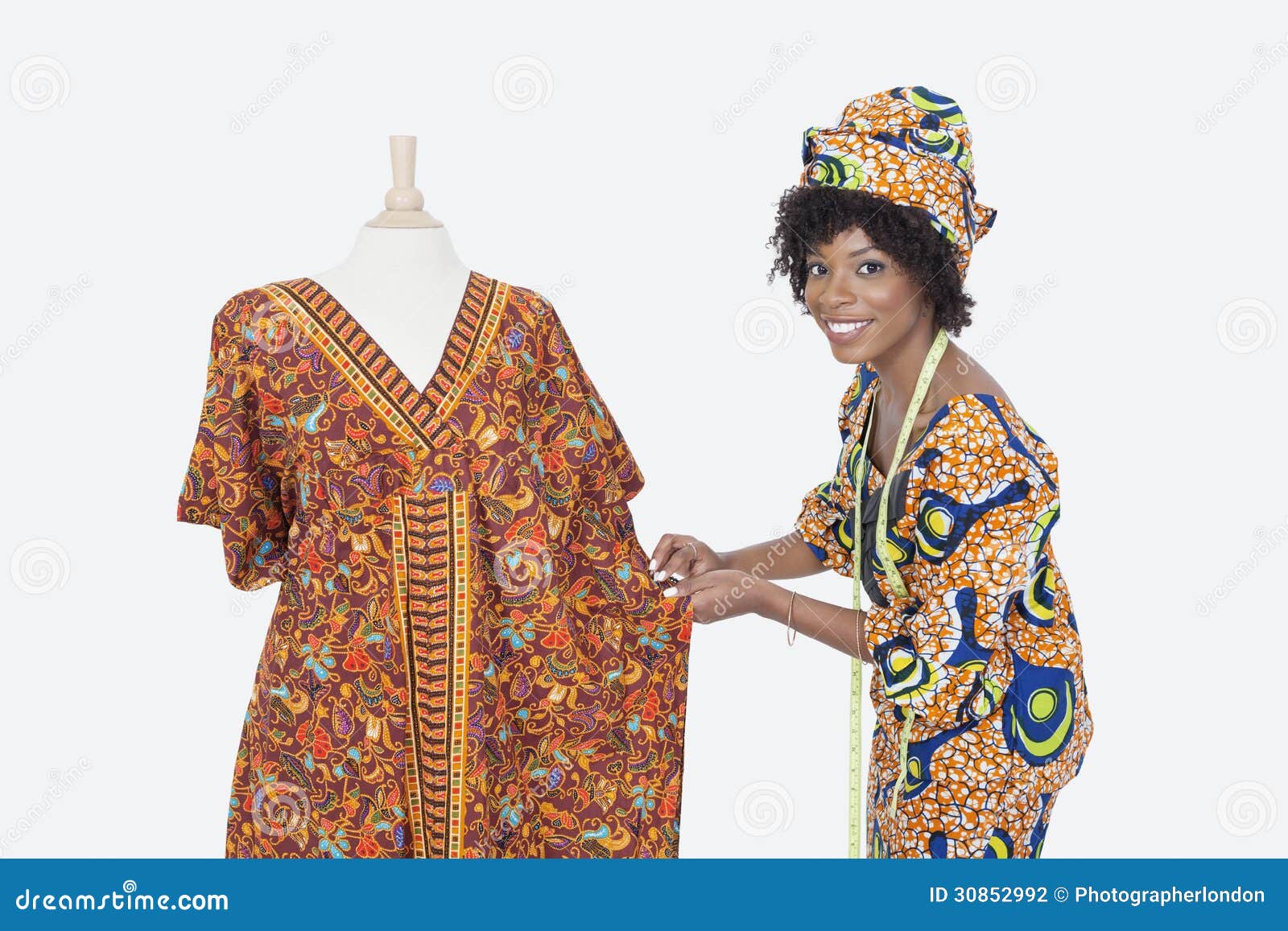 Portrait Of An African American Female Fashion Designer Working On in African American Fashion Designers Portrait Of An African American Female Fashion Designer Working On in African American Fashion Designers