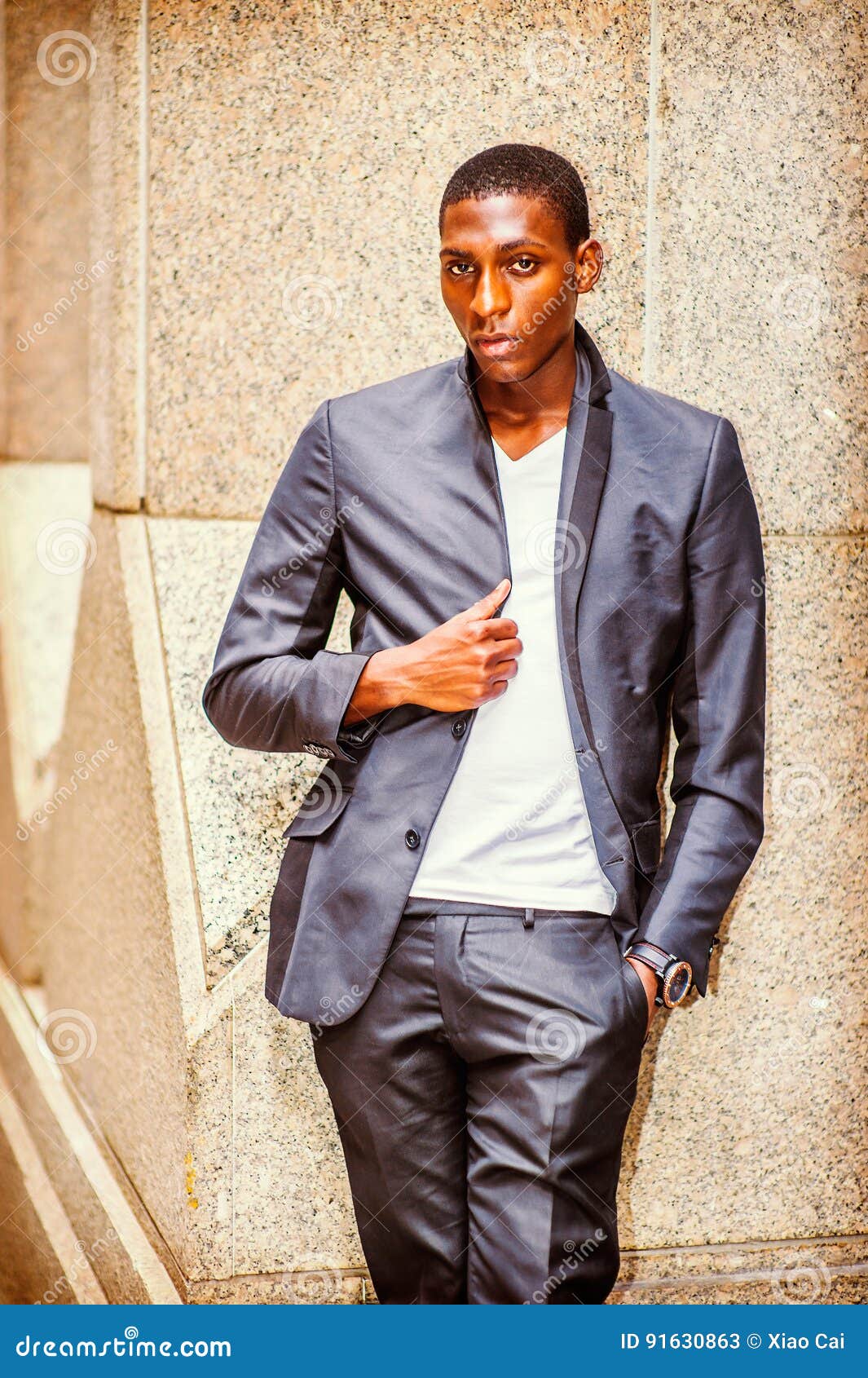 Portrait of African American Teenage Boy in New York Stock Image ...