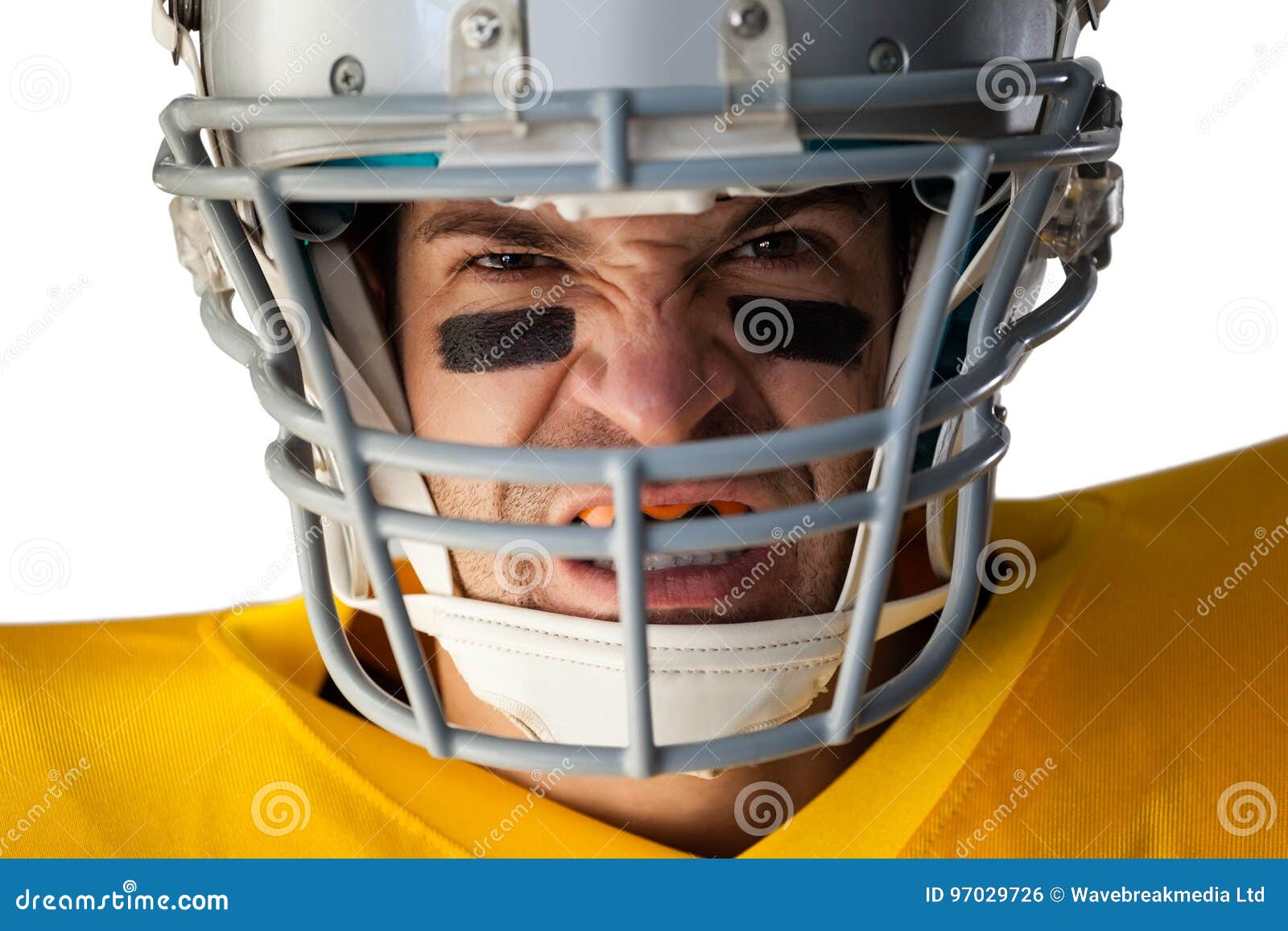 Portrait Of Aggressive American Football Player Wearing Helmet Stock Photo Image Of Sport Sportsperson Portrait Of Aggressive American Football Player Wearing Helmet Stock Photo Image Of Sport Sportsperson