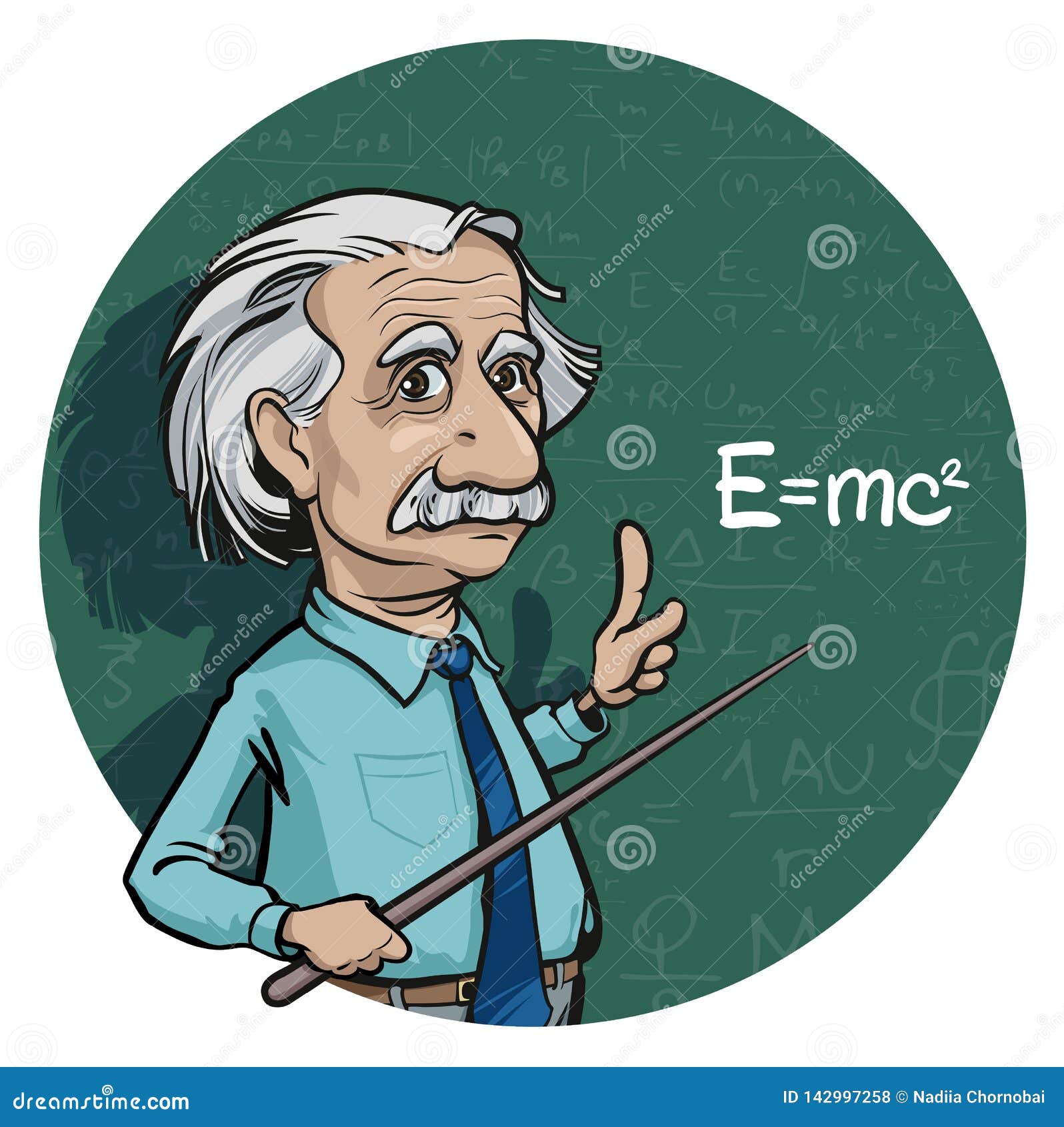 Portrait Of Albert Einstein Vector Illustration Editorial Use Only