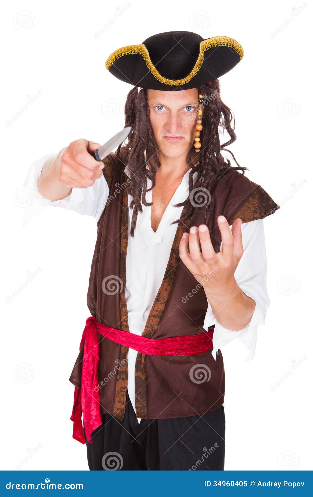 Portrait of a Angry Pirate stock image. Image of brave - 34960405