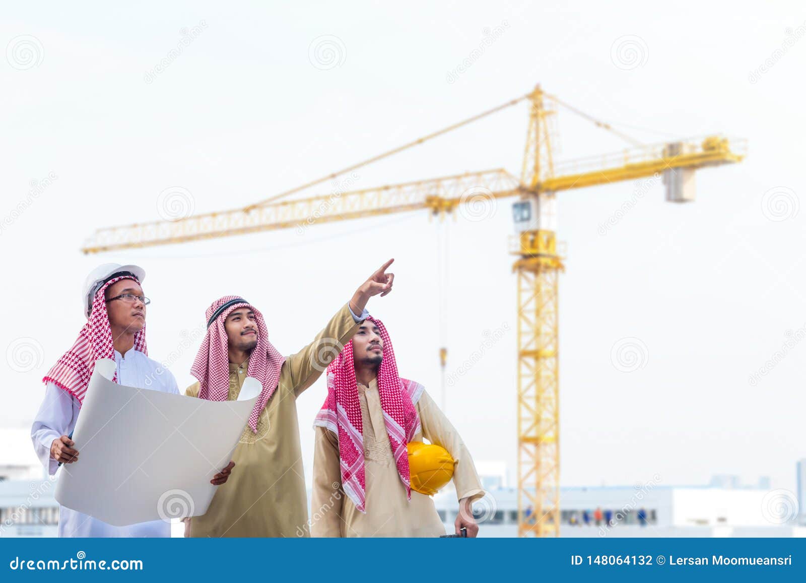 Portrait of Arabian Engineer Talking about Saudi Job and Verify the