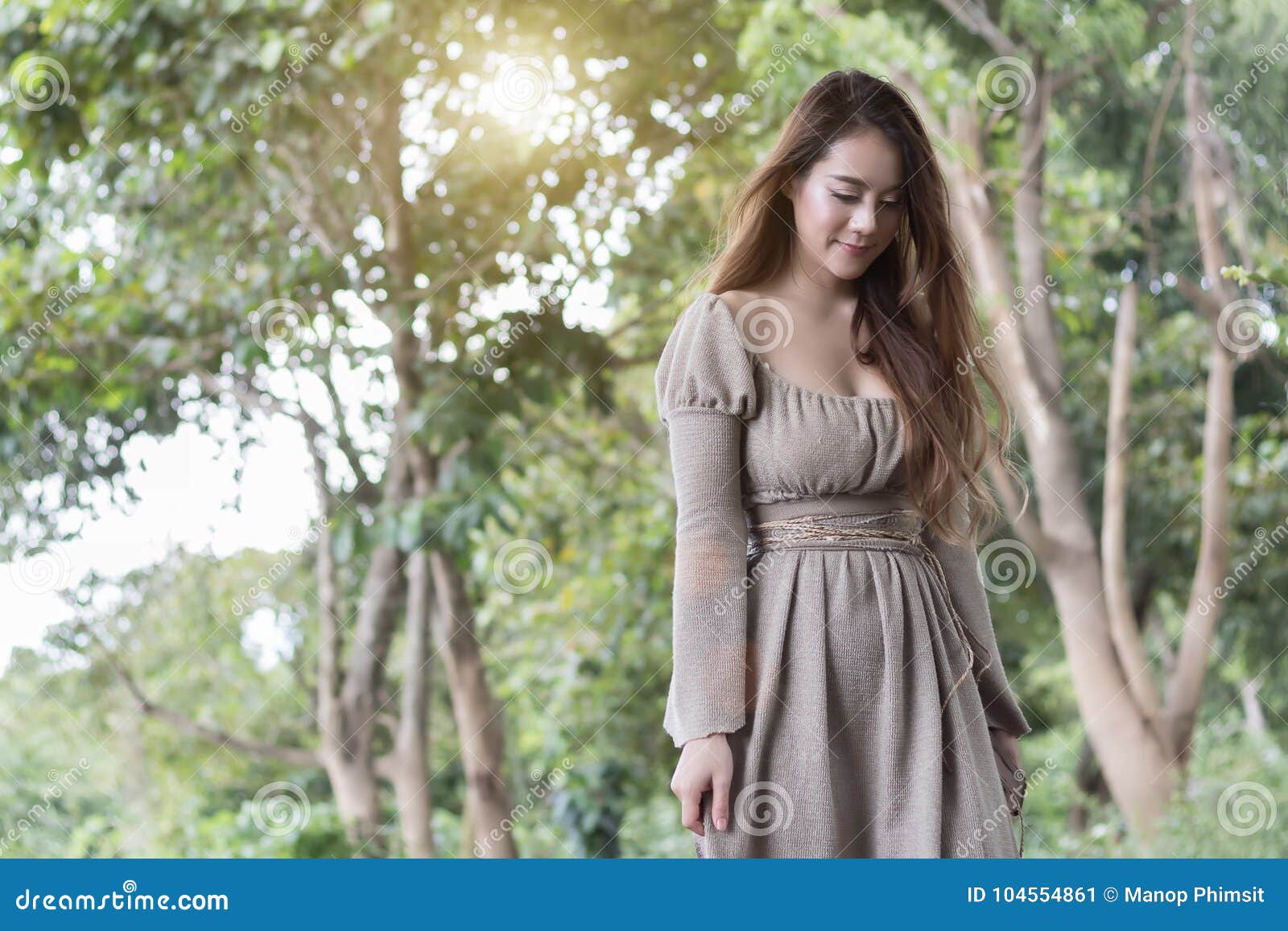 Art of Beautiful Women in Nature Park Stock Image - of model, park: 104554861