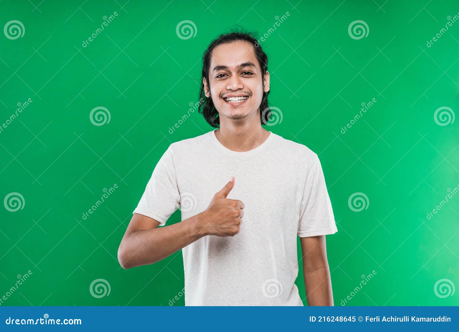 Portrait Asian Man Showing Thumbs To at Camera with Smiling Stock Image ...