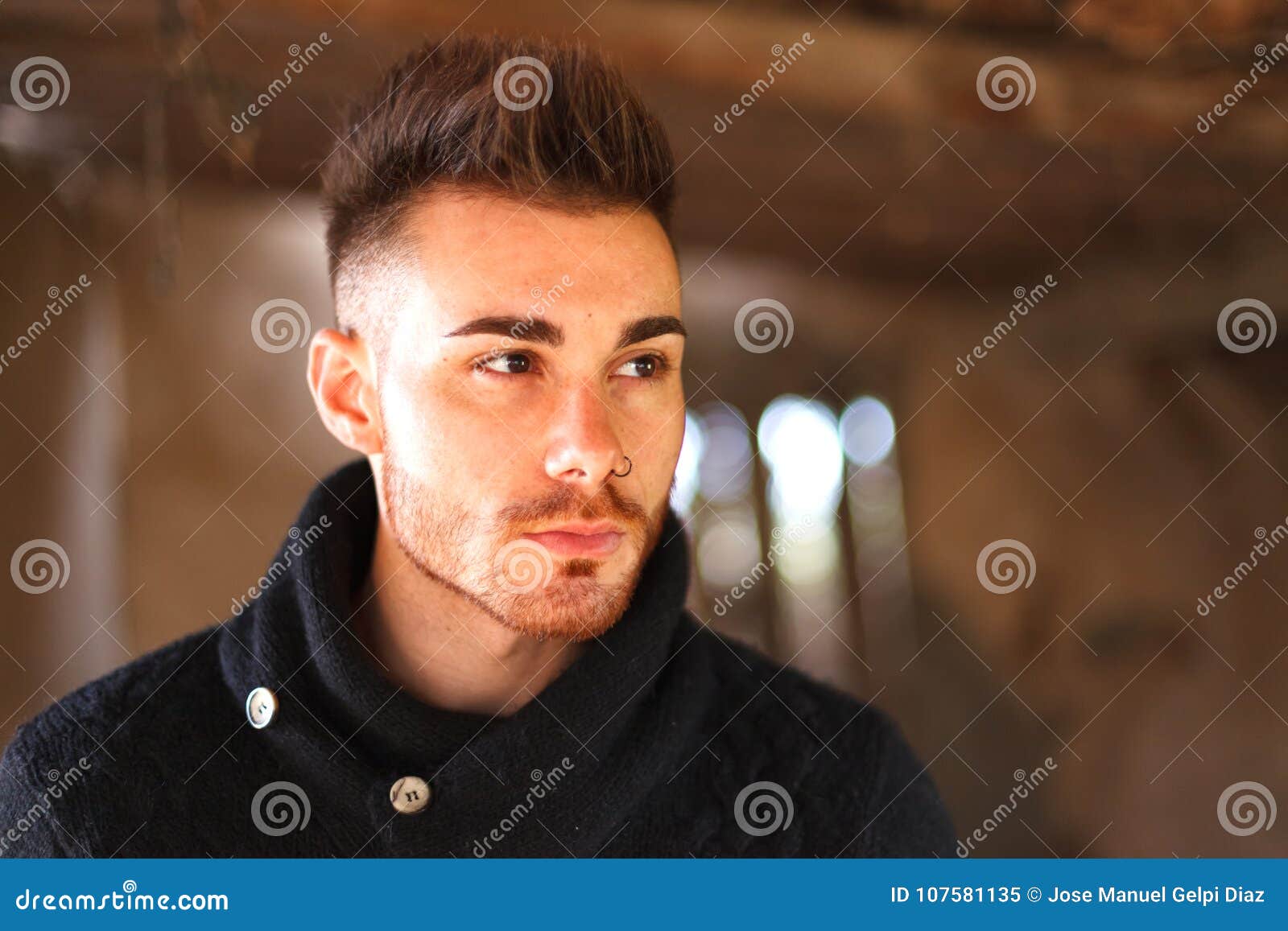 Portrait of attractive guy stock image. Image of adult 107581135