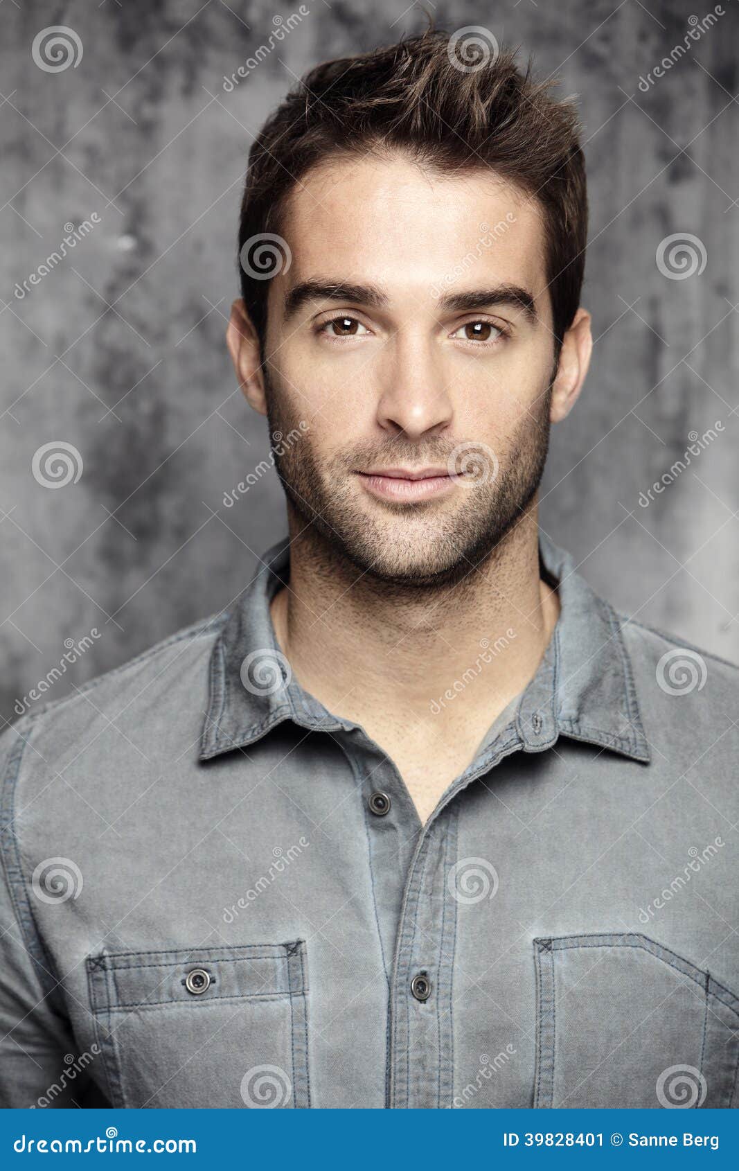 Portrait of an Attractive Man Stock Image - Image of adult, rough: 39828401