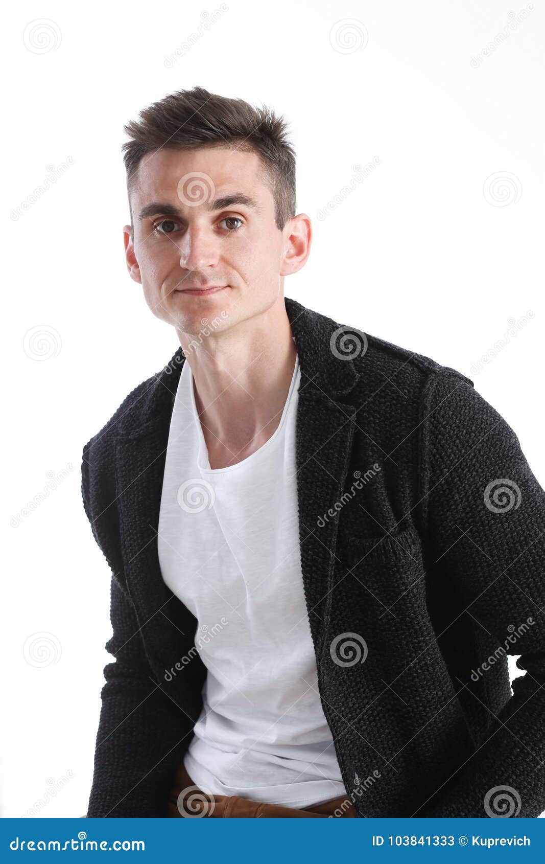 Portrait Of An Attractive Man In A Sweater Stock Image - Image of ...