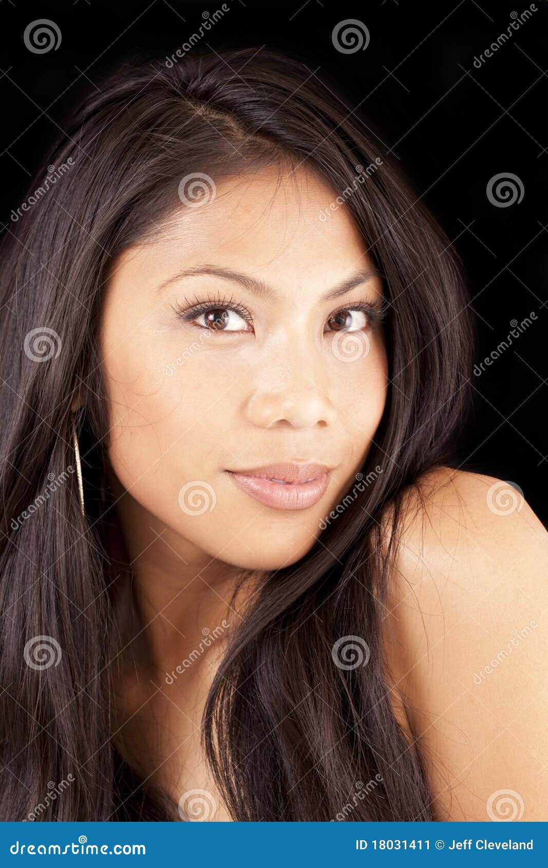 Portrait Attractive Pacific Island Woman Stock Image