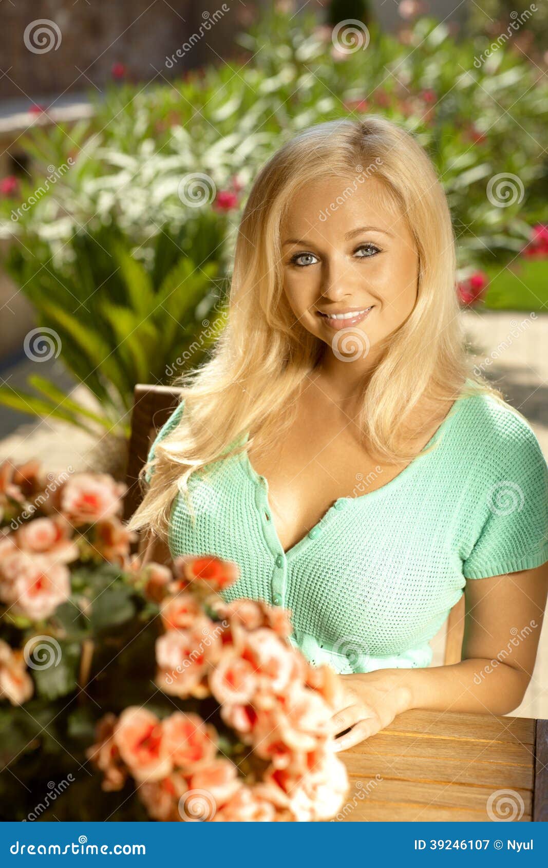 Portrait of Attractive Young Blonde Woman Stock Image - Image of ...