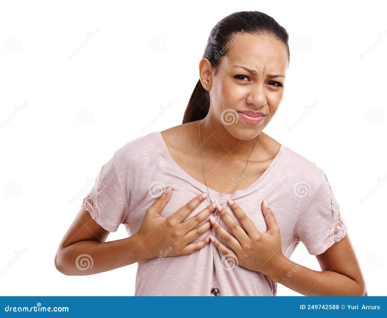 Young Woman Small Boobs Wearing Uncomfortable Stock Photo 1827984899