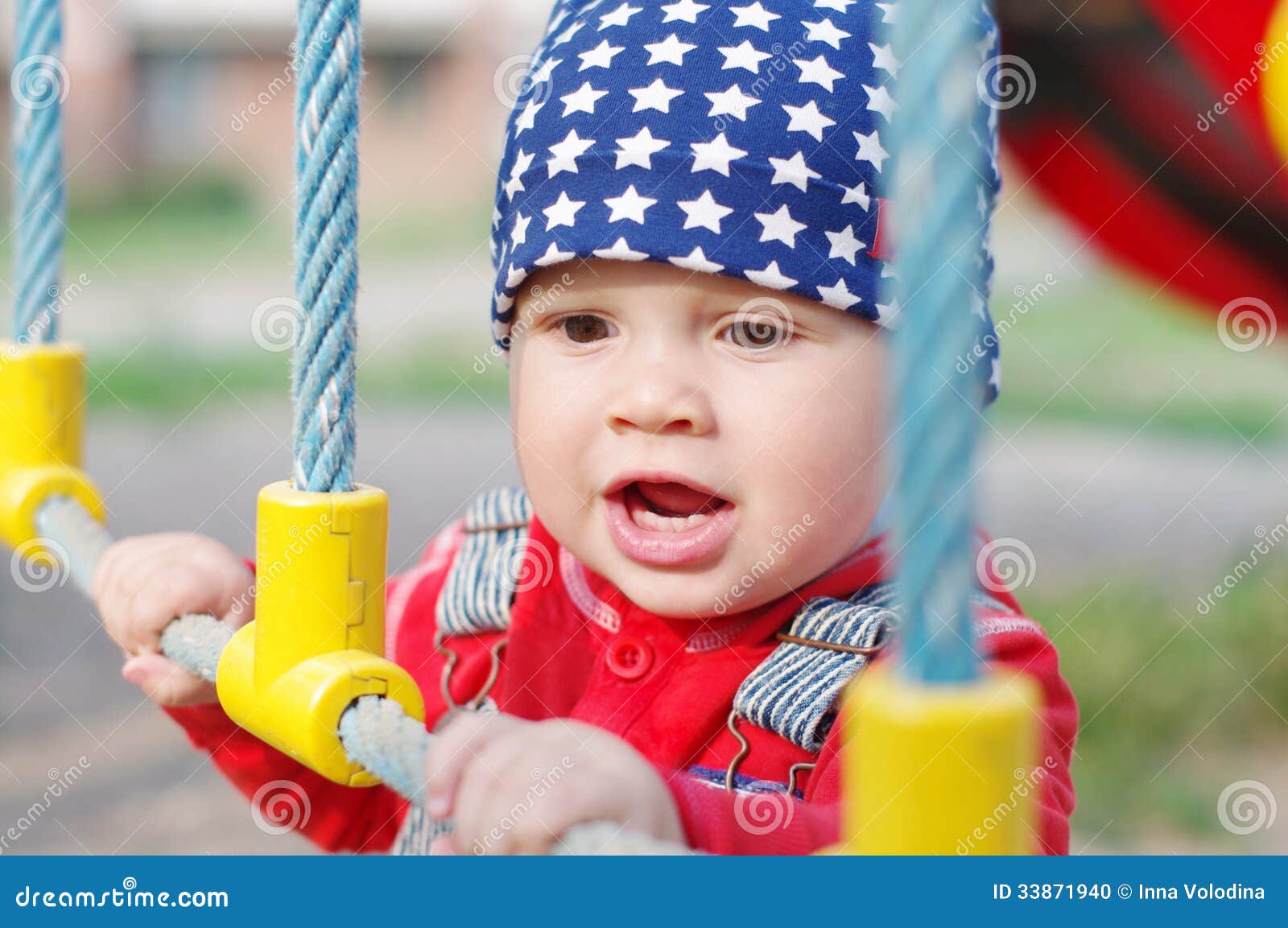 Portrait of Baby on Playground Stock Photo - Image of walk, outdoors ...