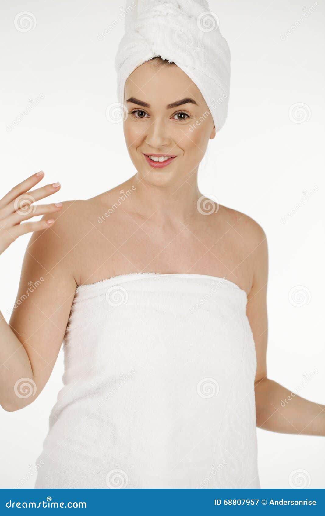 Portrait Of A Bared Beautiful Woman Getting Ready For The Spa Stock