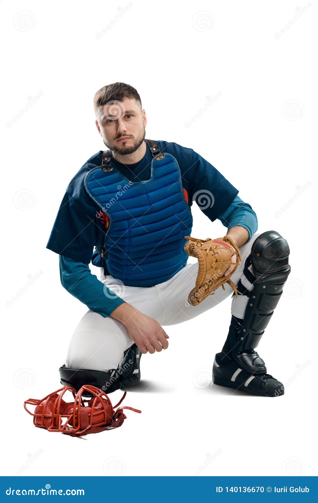 Portrait of a Baseball Catcher Stock Photo - Image of catcher