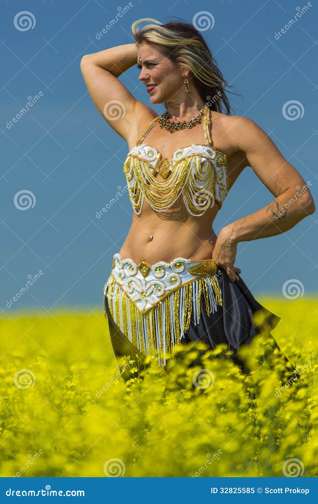 Portrait Of A Beautiful Belly Dancer Royalty Free Stock 