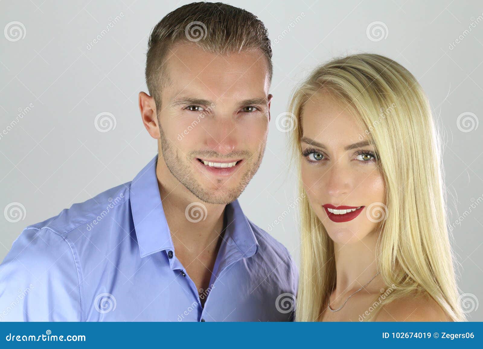 Portrait of a Beautiful Blond Couple Stock Image Image of couple