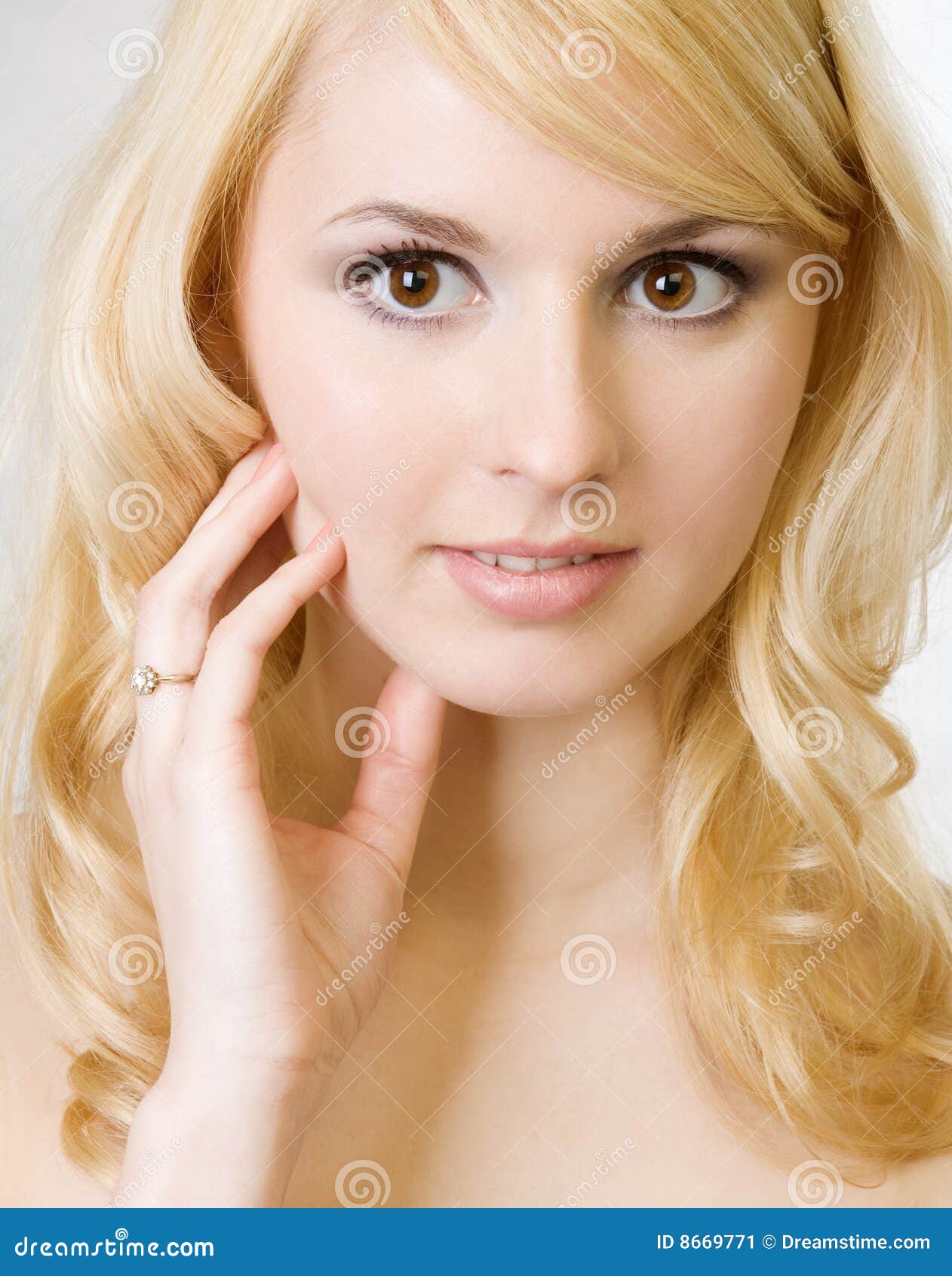 Portrait Of The Beautiful Blonde Stock Image Imag