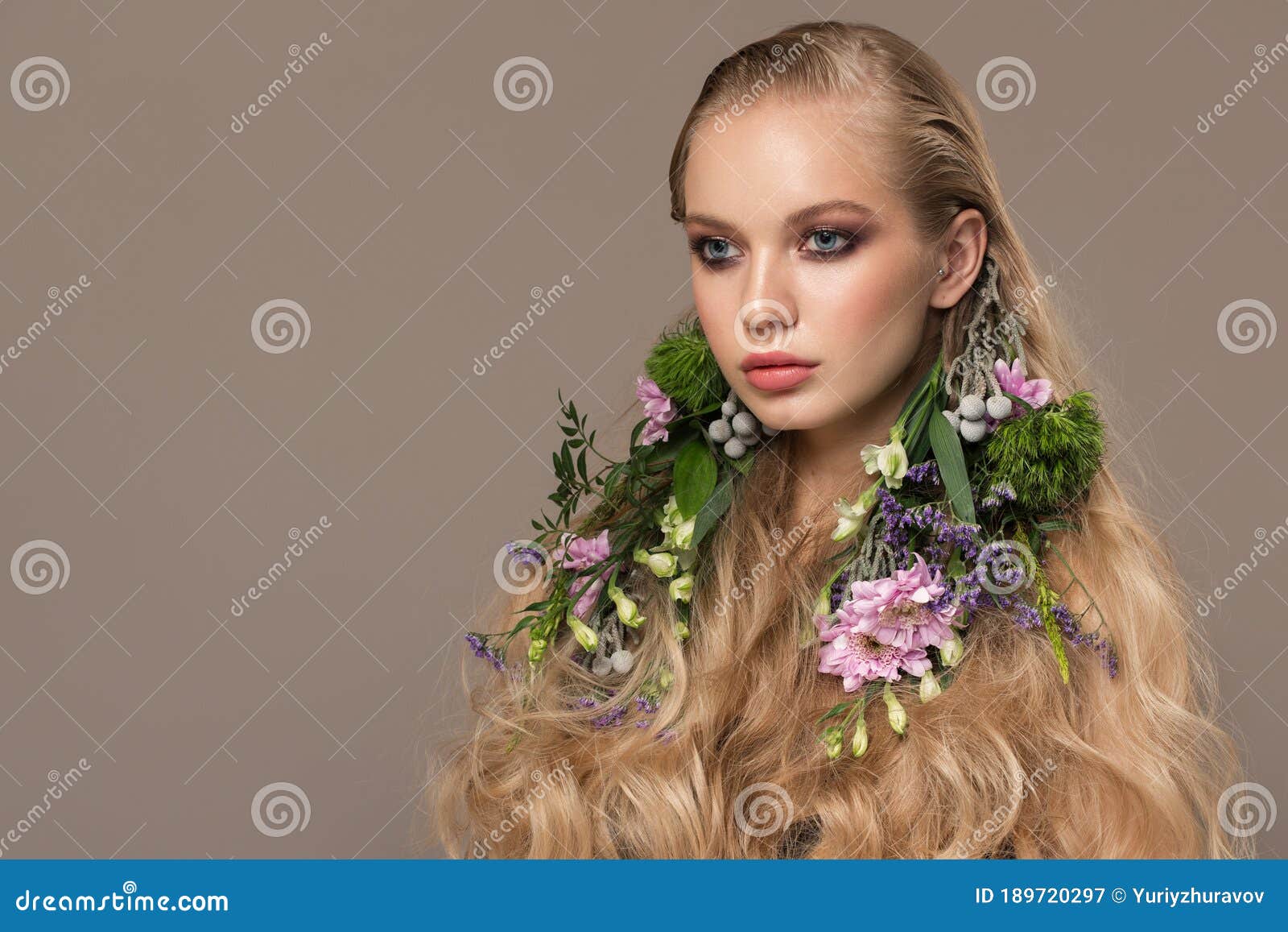 Blonde woman with flowers in her hair - wide 4