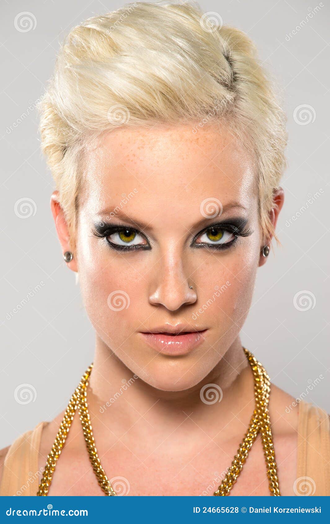 Portrait of Beautiful Caucasian Stock Photo - Image of closeup, glamour