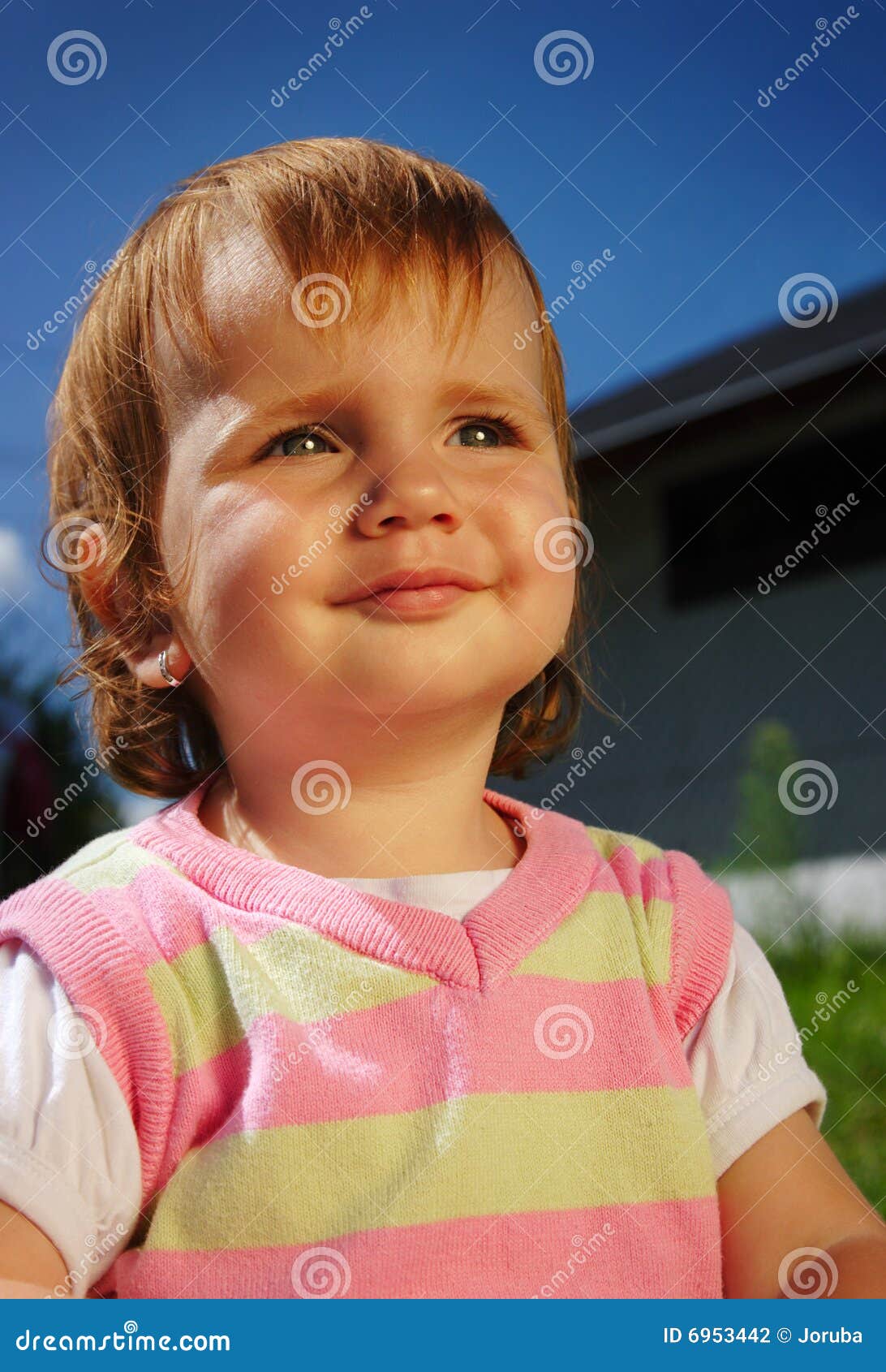 Portrait of a Beautiful Child Stock Photo Image of grass, innocent