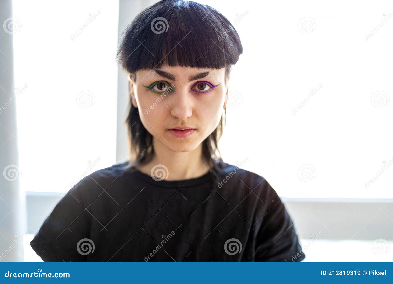 Portrait of a Beautiful Gender Fluid Person Stock Image Image of Portrait of a Beautiful Gender Fluid Person Stock Image Image of