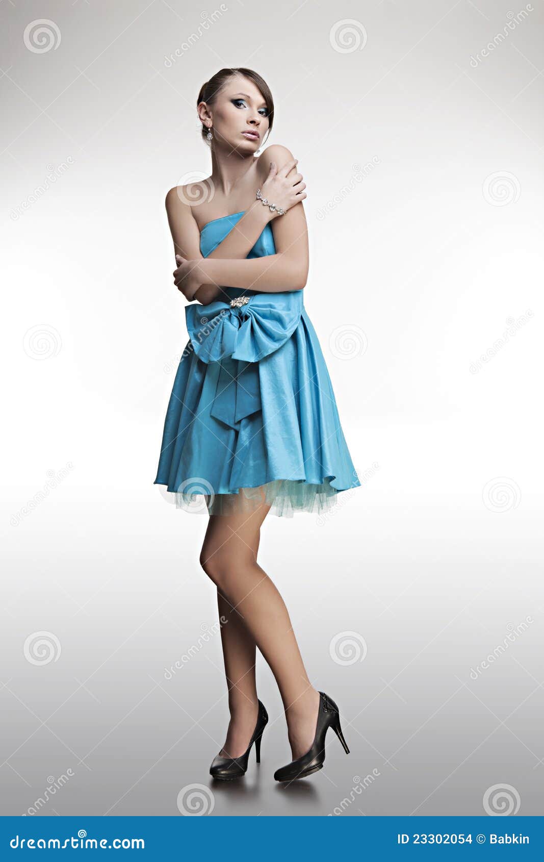 Portrait of a Beautiful Girl in a Dress Stock Photo - Image of person ...