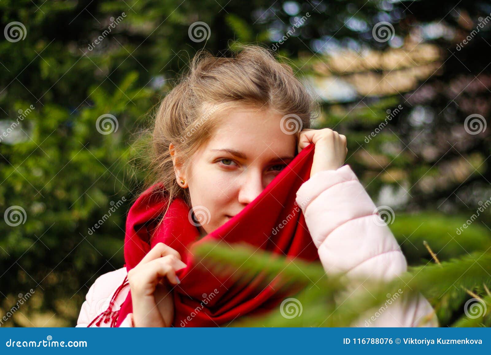 Portrait of a Beautiful Girl in the Park Stock Photo - Image of girl ...