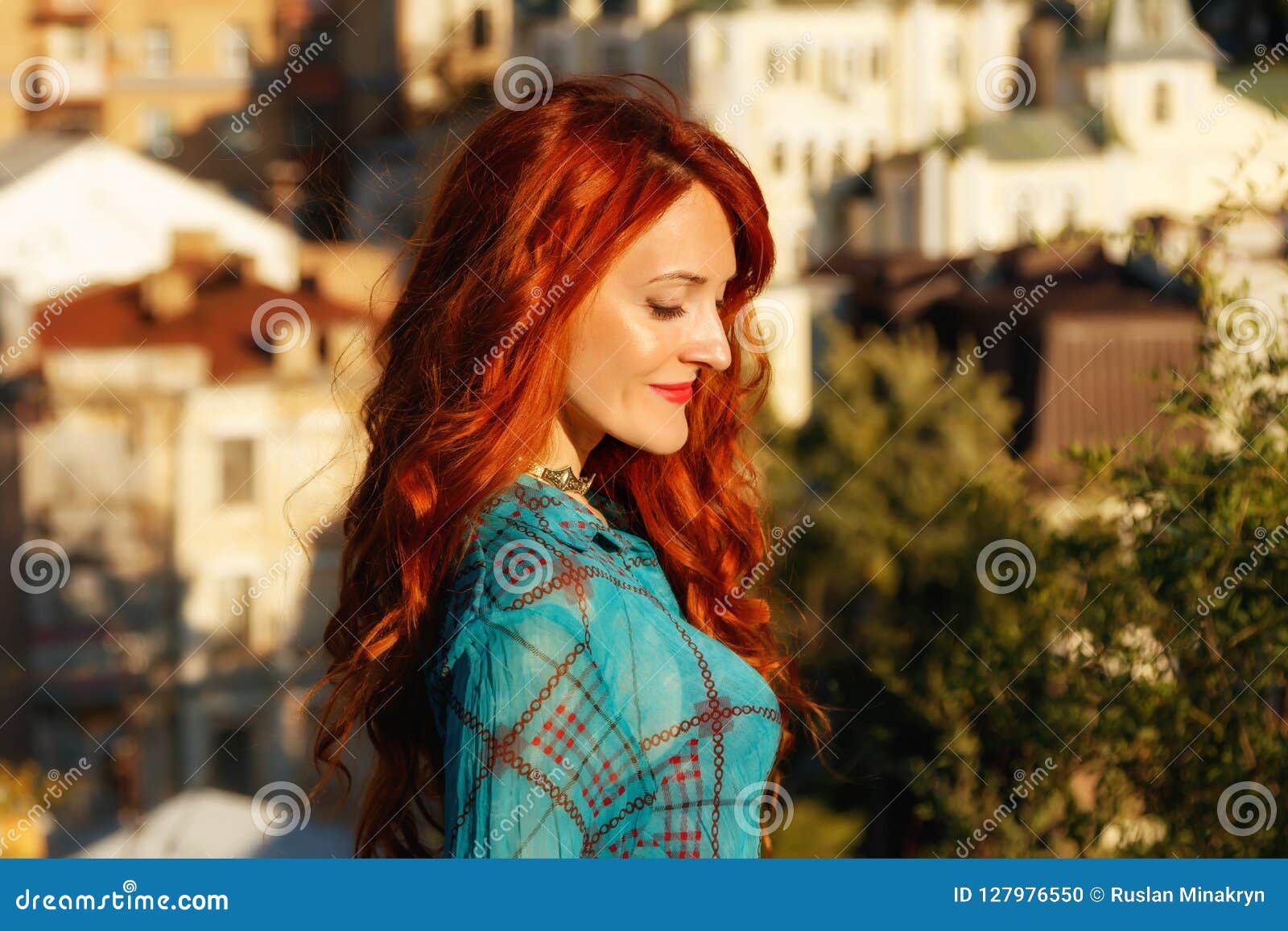 red hair and birch